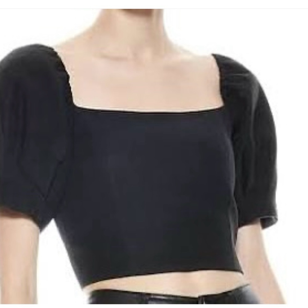 Alice + Olivia Puff Sleeve Crop Top
Size (2)· Black